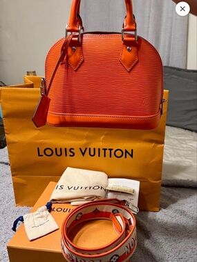 Louis Vuitton Epi Alma Satchel, Strap and all. Box, dust bag and shopping bag